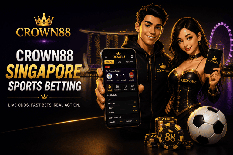 Crown88 Singapore sports betting mobile sportsbook interface