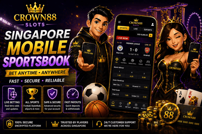 Singapore mobile sportsbook betting on phone with live odds